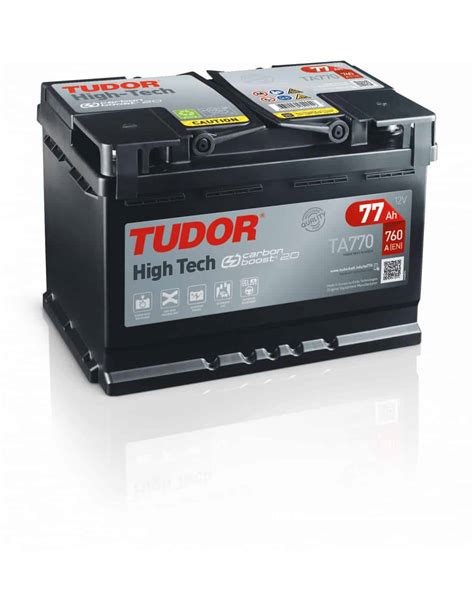 tudor high tech 77ah 760a|Tudor TA770. Car battery Tudor 77Ah 12V .